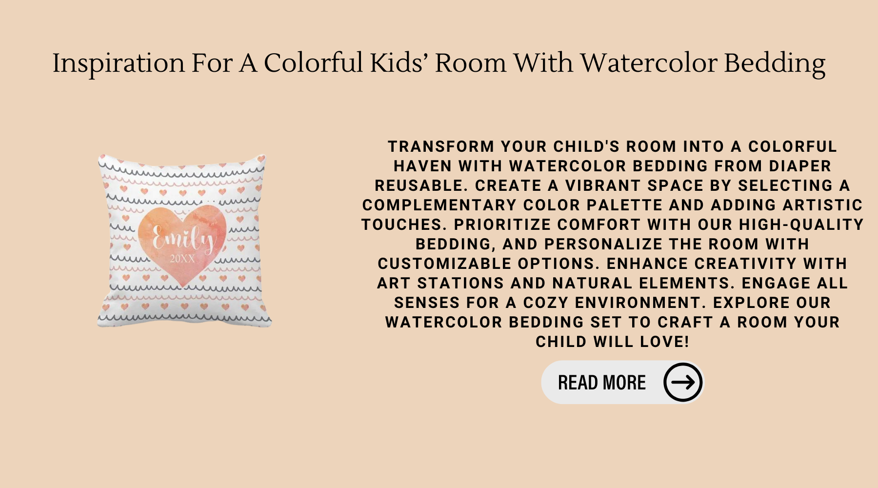 Inspiration For A Colorful Kids’ Room With Watercolor Bedding