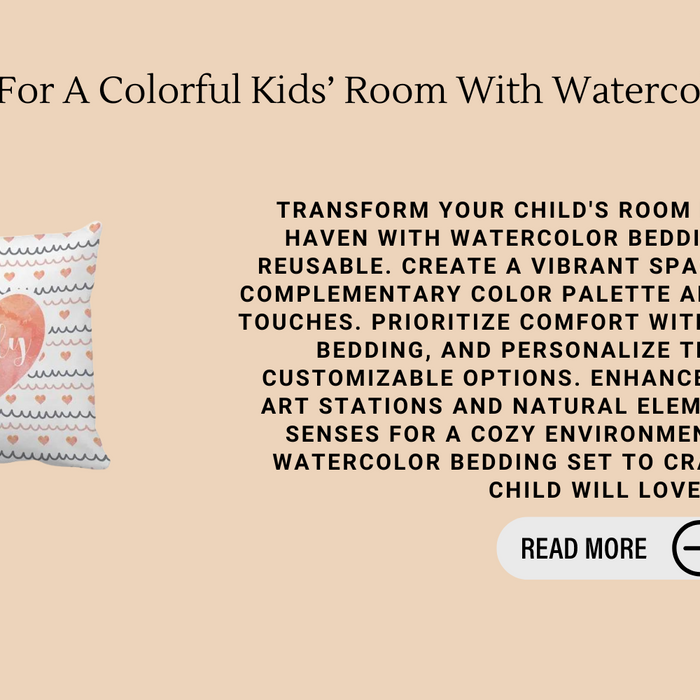 Inspiration For A Colorful Kids’ Room With Watercolor Bedding