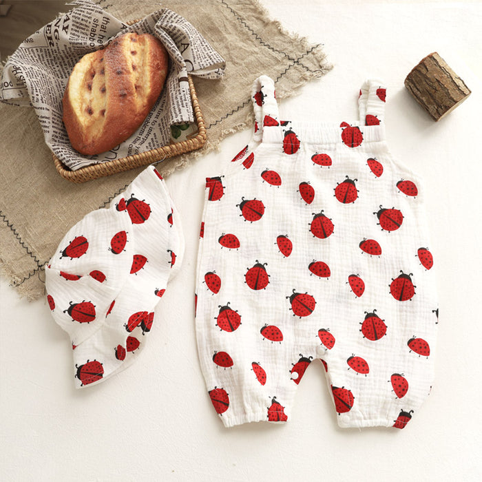 Baby Ladybug Romper With Hat