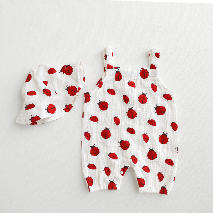 Baby Ladybug Romper With Hat