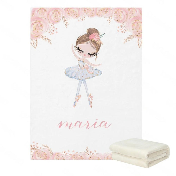 Ballerina Dance Custom Name Blanket