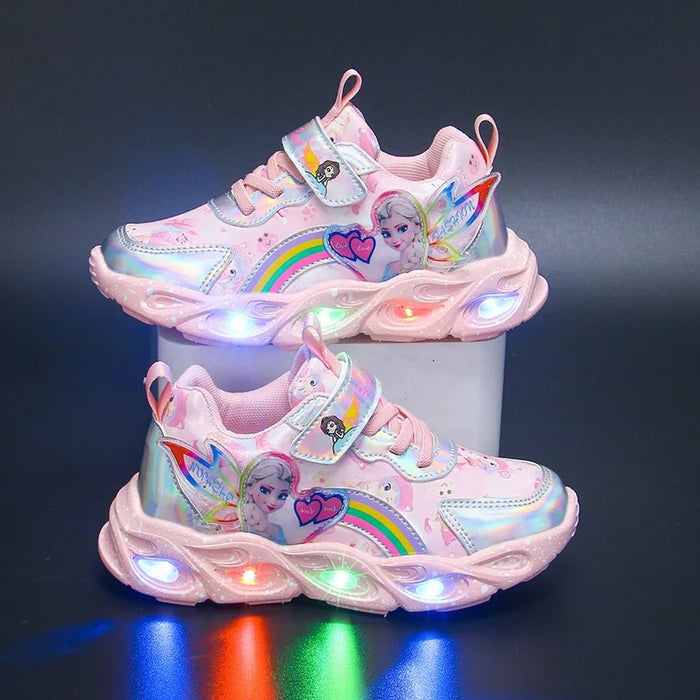 Light Up Princess Sports Shoes For Kids