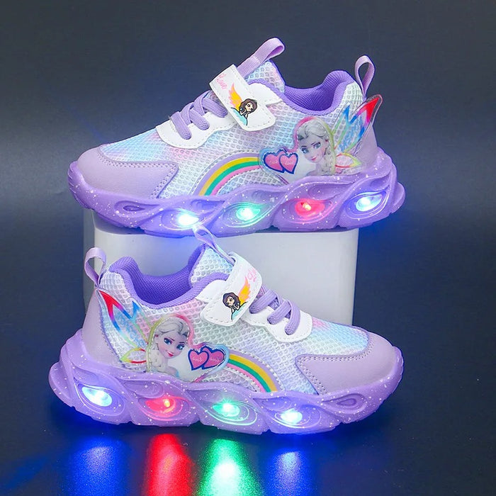 Light Up Princess Sports Shoes For Kids