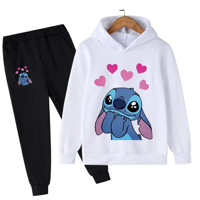 2 Pieces Cartoon Printed Hoodie Set