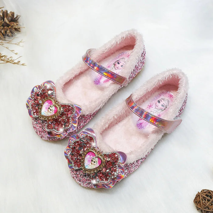 Sparkling Winter Flats With Bow