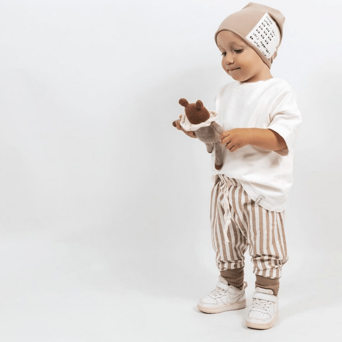 Baby Striped Drawstring Casual Pants