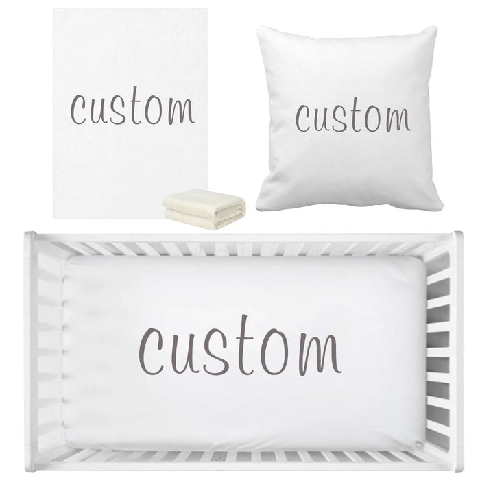 3 Piece Custom Name Crib Bedding Set