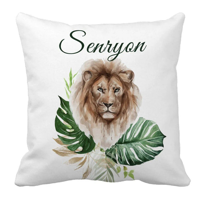 3 Piece Personalized Jungle Greenery Leaves Bedding Set