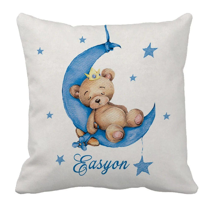 3 Piece Personalized Sleeping Bear Crib Bedding Set