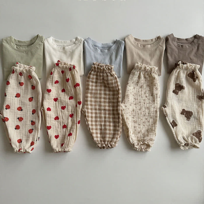 Baby Casual Printed Linen Pants