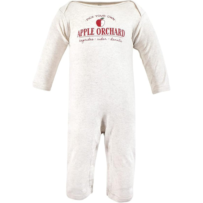 Plaid And Apple Print Baby Onesies