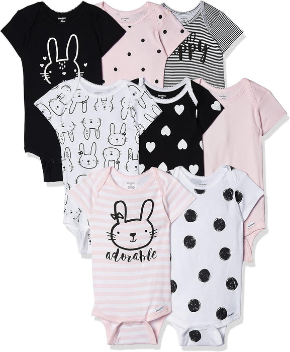 8 Piece Short Sleeve Bodysuit