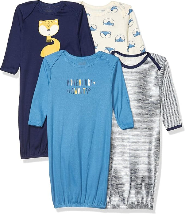 Baby Boy and Girls 4 Pack Sleeper Gown