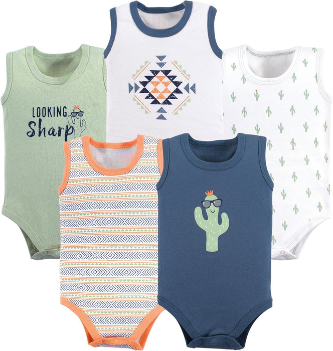 Baby Sleeveless Bodysuits Pack Of 5