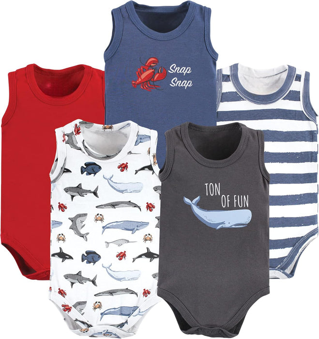 Baby Sleeveless Bodysuits Pack Of 5