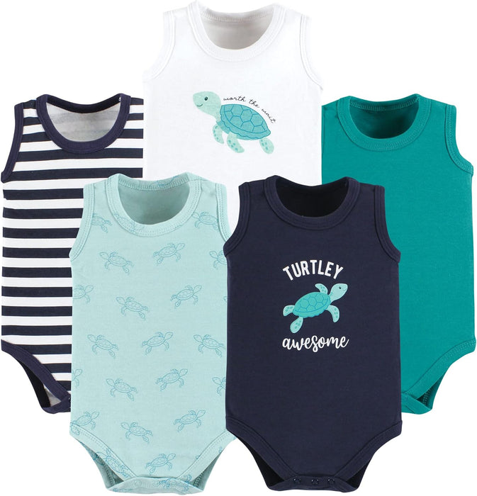 Baby Sleeveless Bodysuits Pack Of 5