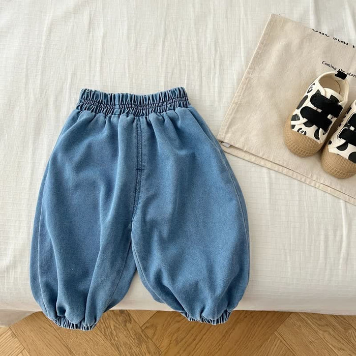 Baby Toddler Vertical Striped Denim Pants