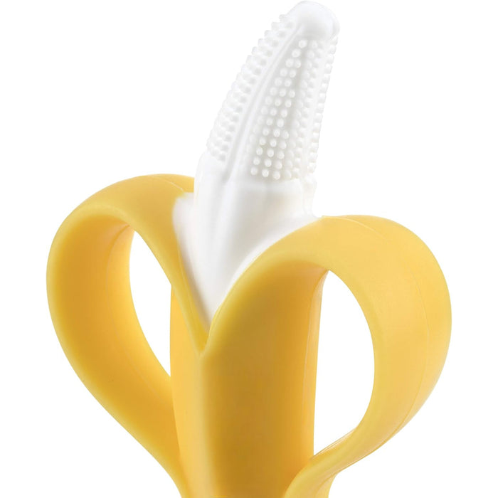 Banana Shaped Baby Teether With Soft Bristles