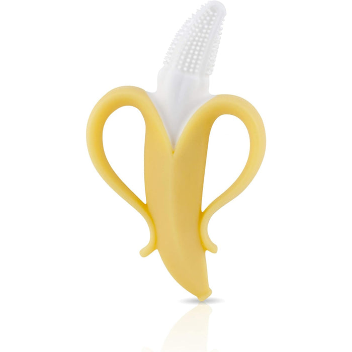 Banana Shaped Baby Teether With Soft Bristles