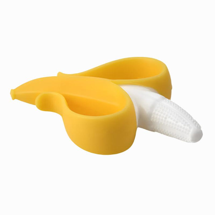 Banana Shaped Baby Teether With Soft Bristles