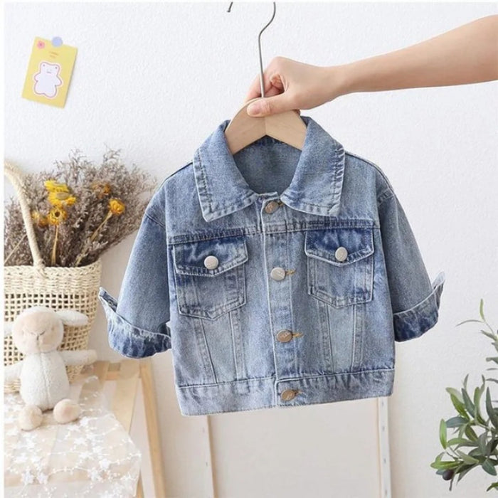 Cartoon Daisy Denim Jacket