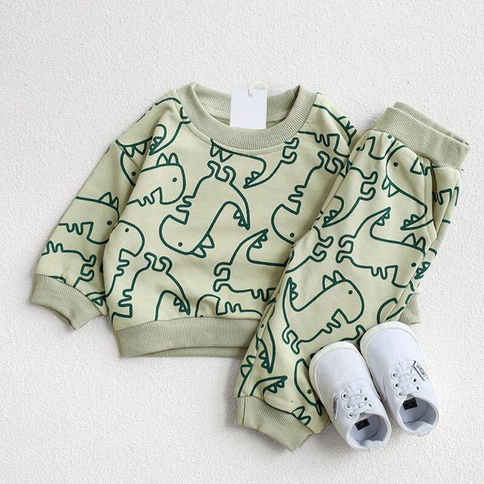 Cartoon Dinosaur Design Printed Set