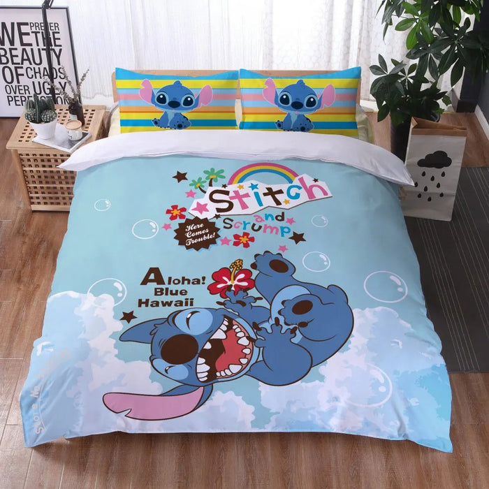 Cartoon Lilo Printed Bed Set