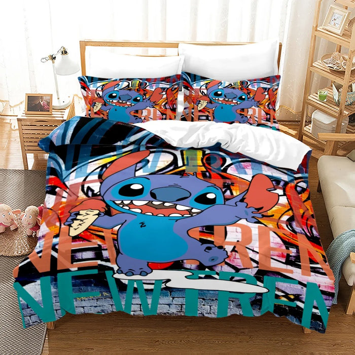 Cartoon Lilo Printed Bedding Set