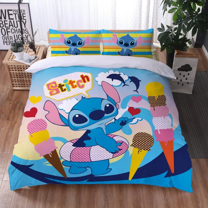 Cartoon Printed Bed Set