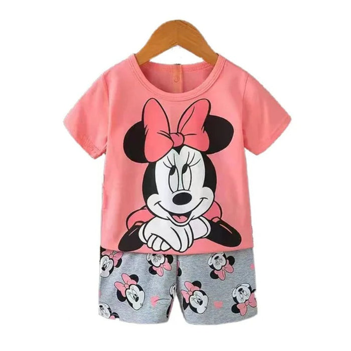 Cheerful Cartoon Duo Outfit Set