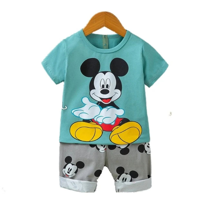 Cheerful Cartoon Duo Outfit Set