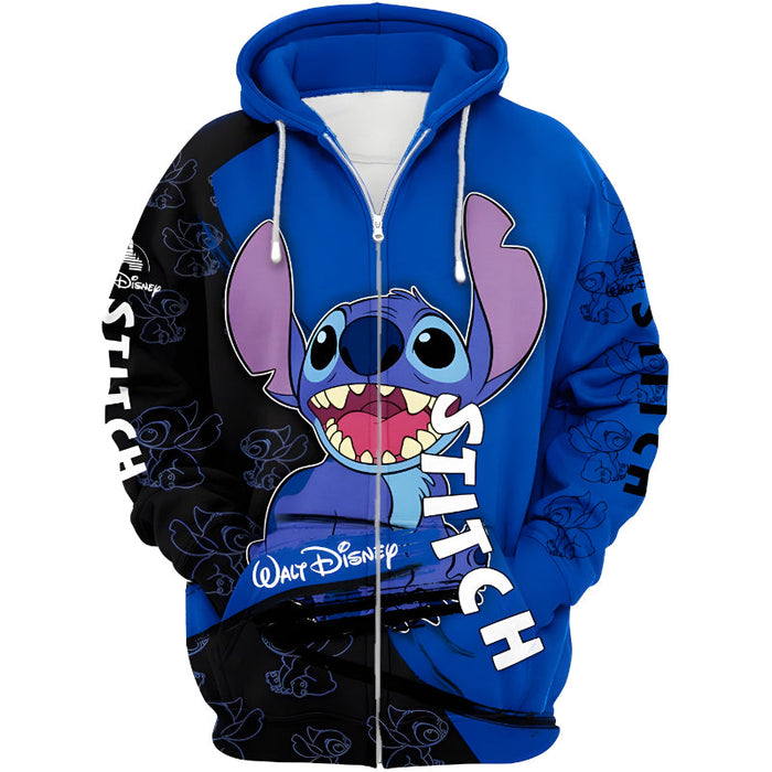 Animated Character Zip Up Hoodie For Kids