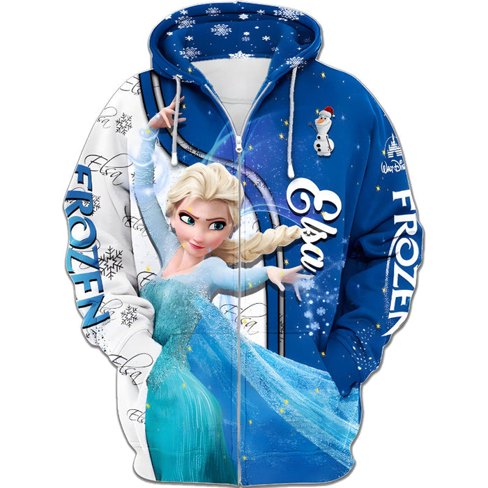 Animated Character Zip Up Hoodie For Kids