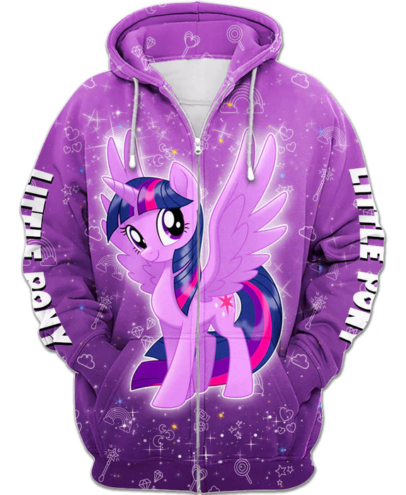 Children Little Pony Zip Up Hoodie