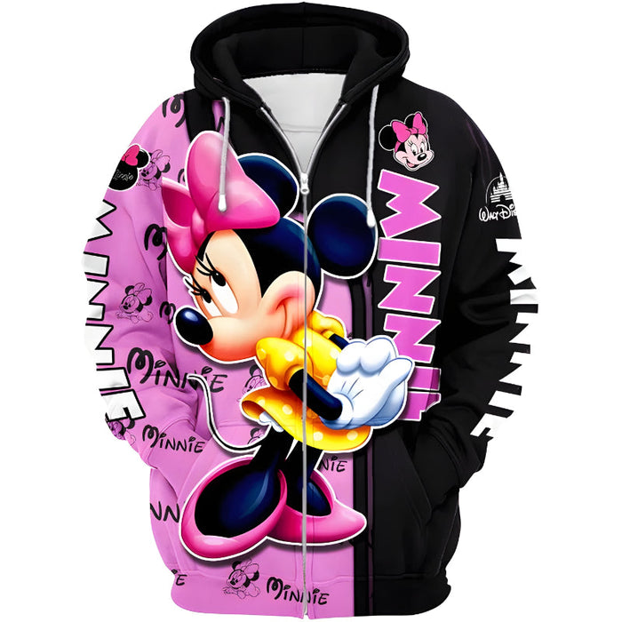 Animated Character Zip Up Hoodie For Kids