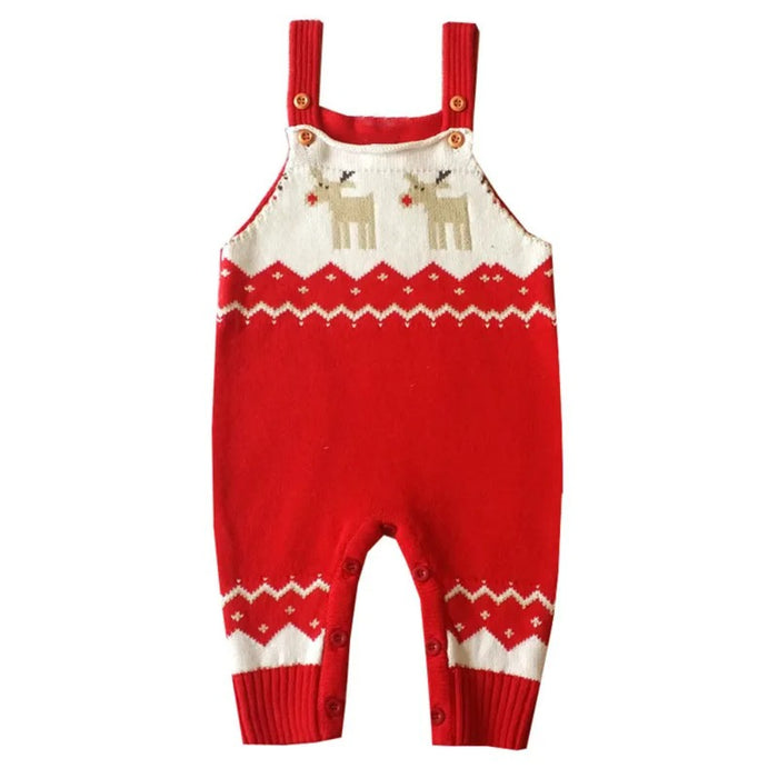 Christmas Sleeveless Strap Rompers