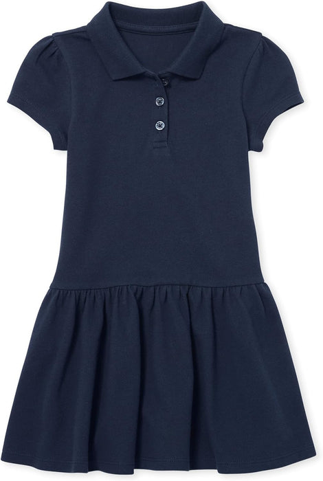 Collared Short Sleeve Dress