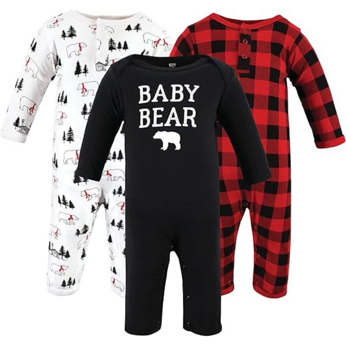 Plaid And Apple Print Baby Onesies