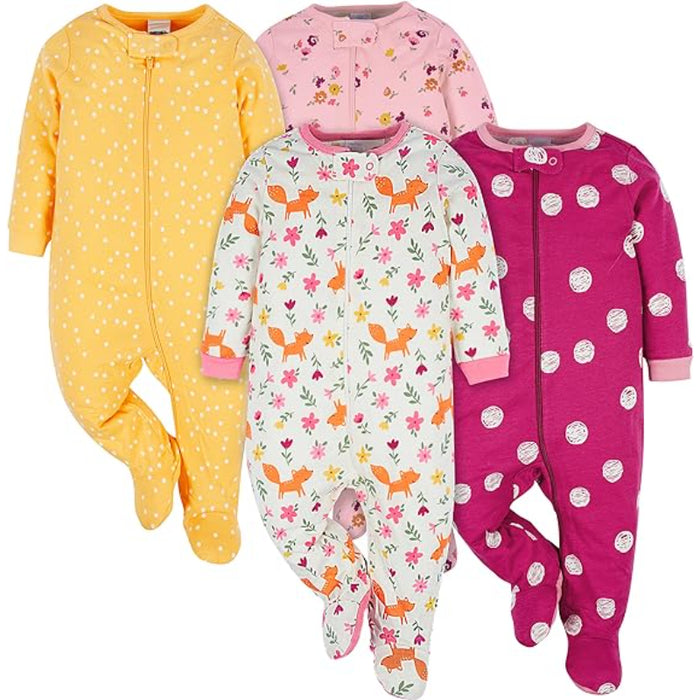 Pack Of 4 Cozy Babies Pajamas Set