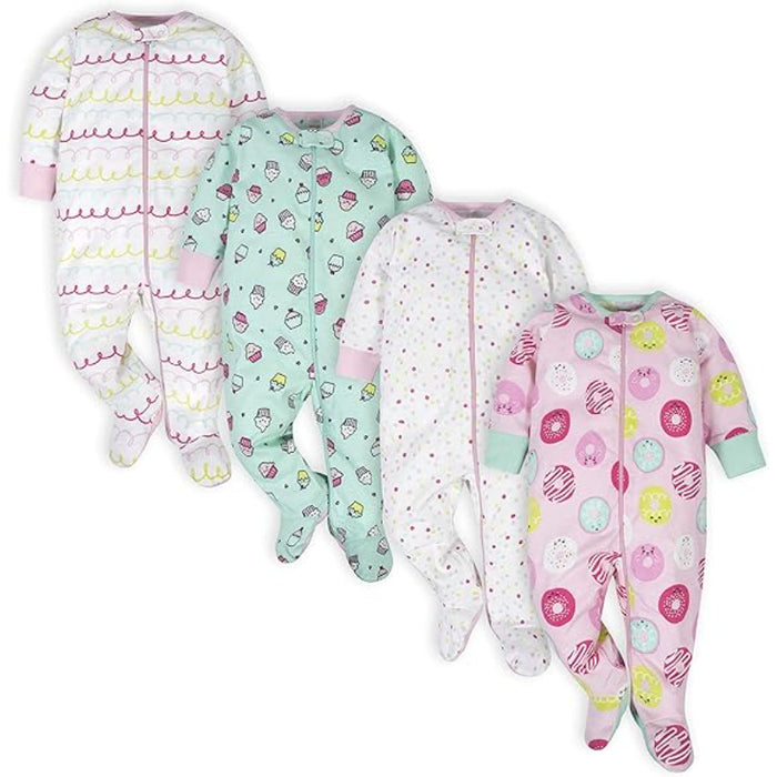 Pack Of 4 Cozy Babies Pajamas Set