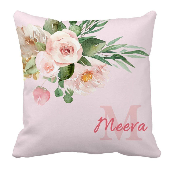 Custom Name Flowers Bedding Set