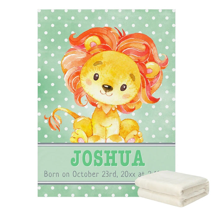 Custom Name Jungle Animals Printed Blanket