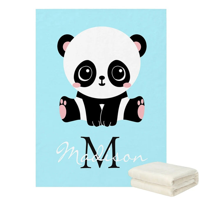 Custom Name Panda Blanket