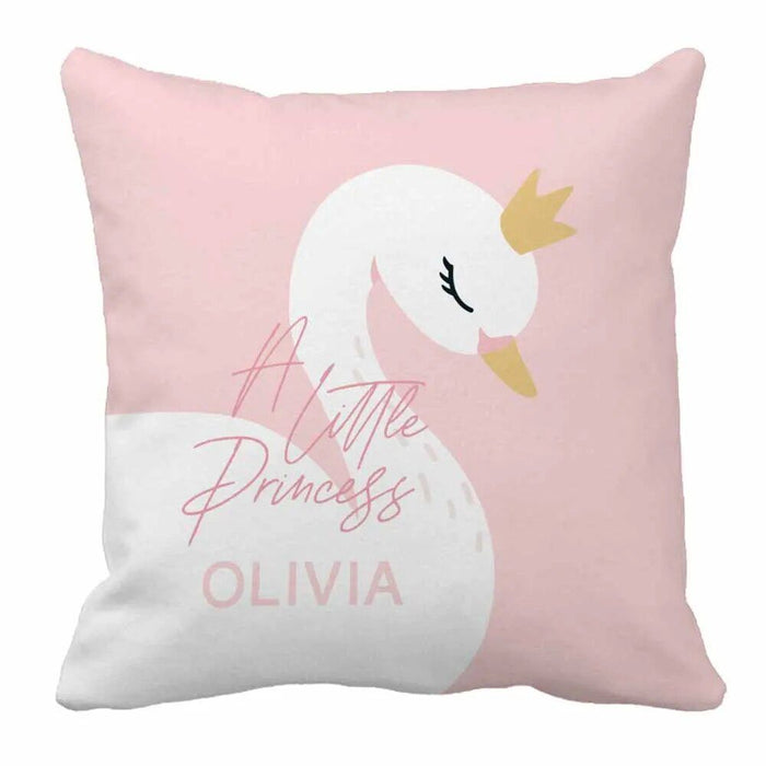 Custom Name Swan Crib Bedding Set