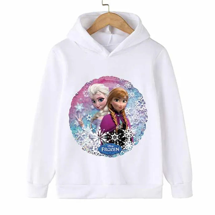 Elsa And Anna Print Casual Hoodie