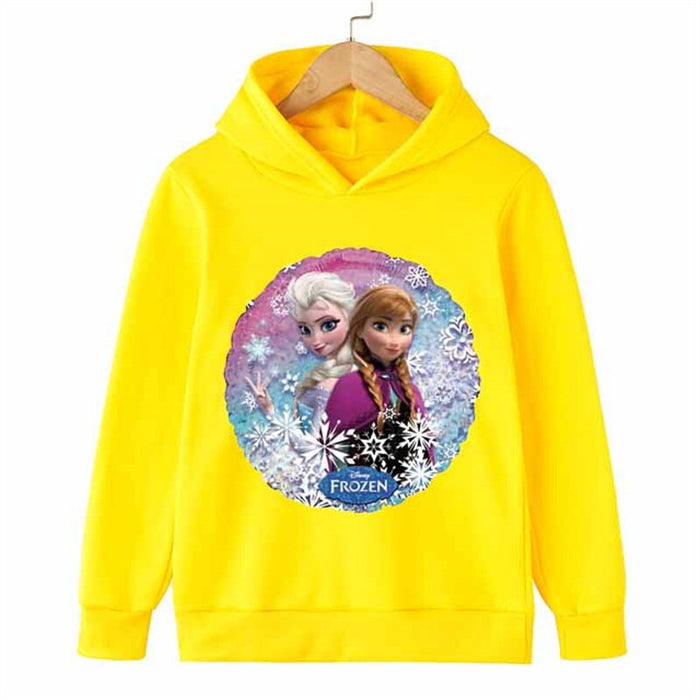 Elsa And Anna Print Casual Hoodie