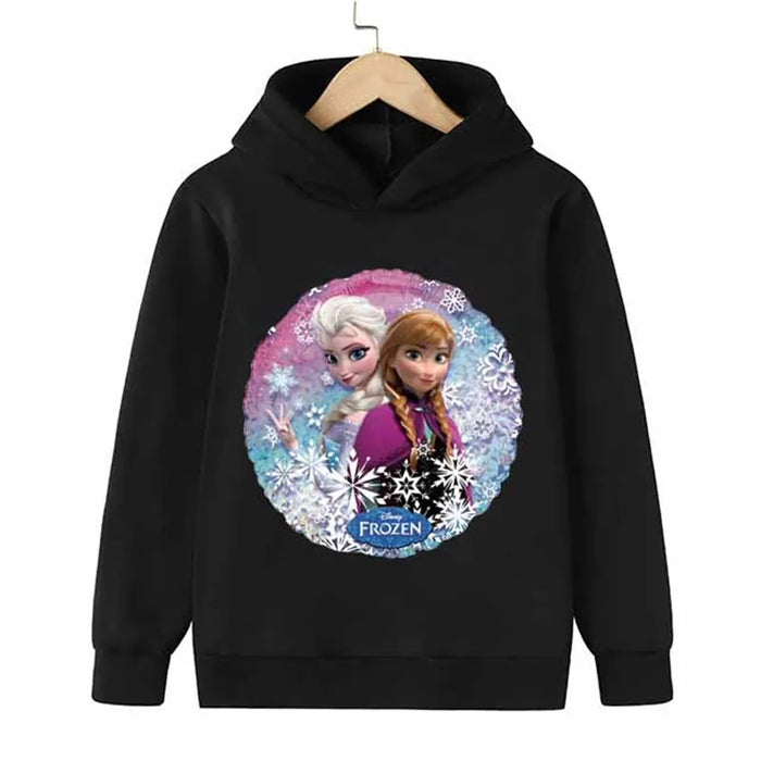 Elsa And Anna Print Casual Hoodie