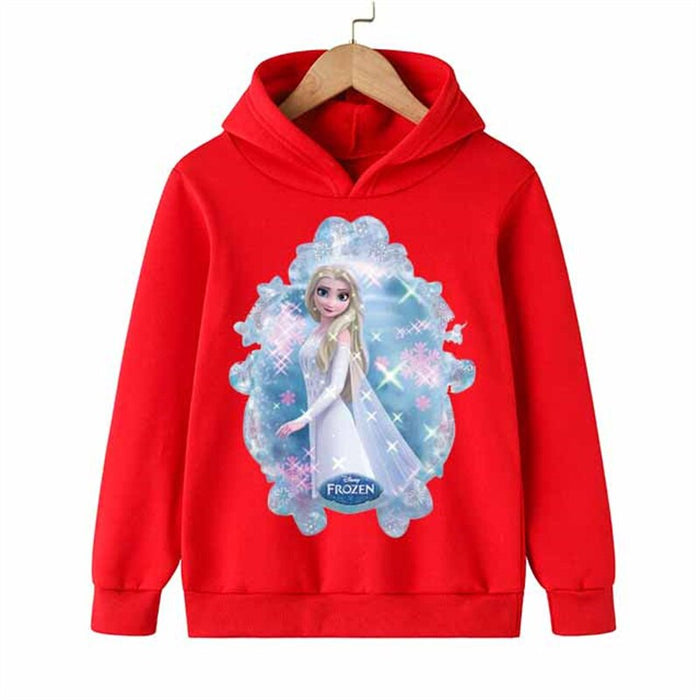 Elsa And Anna Printed Hoodie