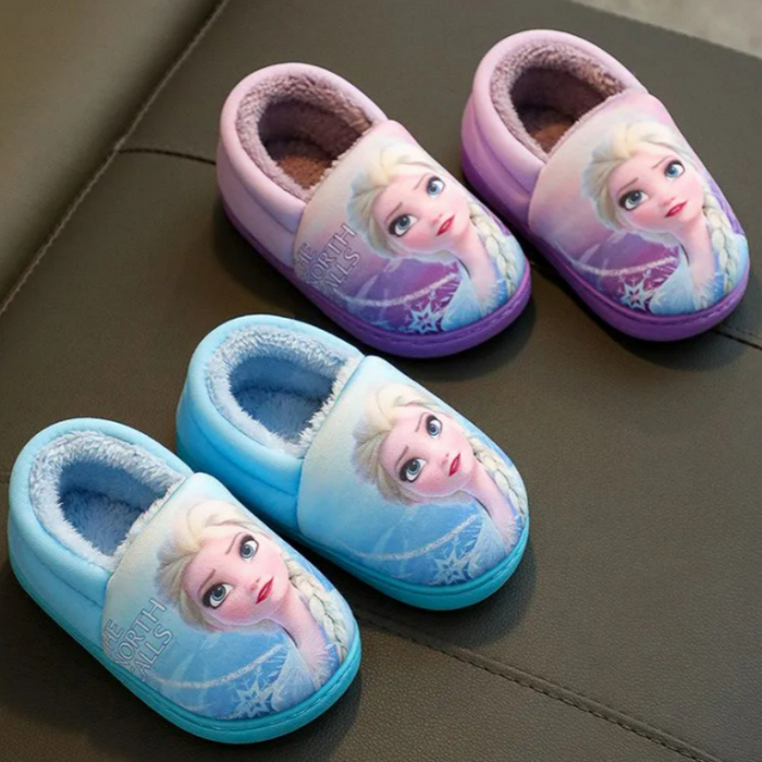 Elsa Cartoon Printed Flat Shoes