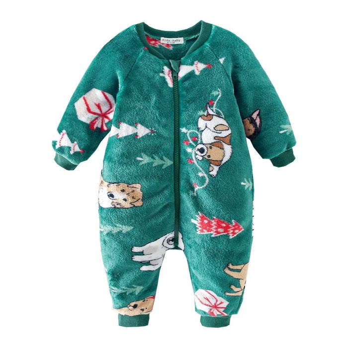 Fleece Thickened Long Sleeve Infants Rompers